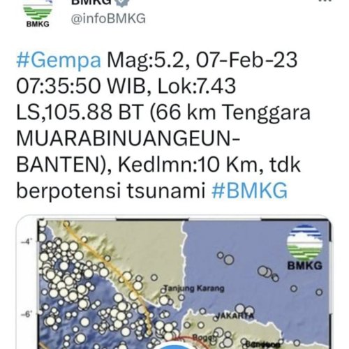 Gempa Banten Pagi Tadi, BMKG: Wilayah Ini Rasakan Guncangan
