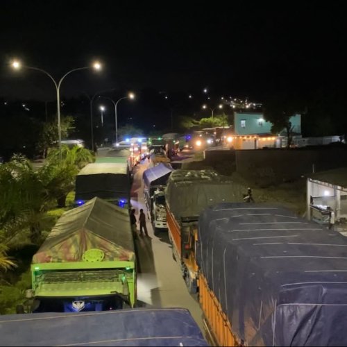 JLS Menuju Pelabuhan Ciwandan Macet, Ratusan Truk Antre Berjam-jam