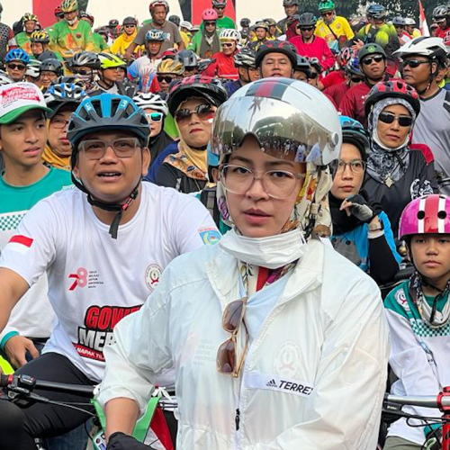 ISSI Tangsel Gelar Gowes Bareng di Peringatan HUT RI ke-78, Diikuti Airin Rachmi