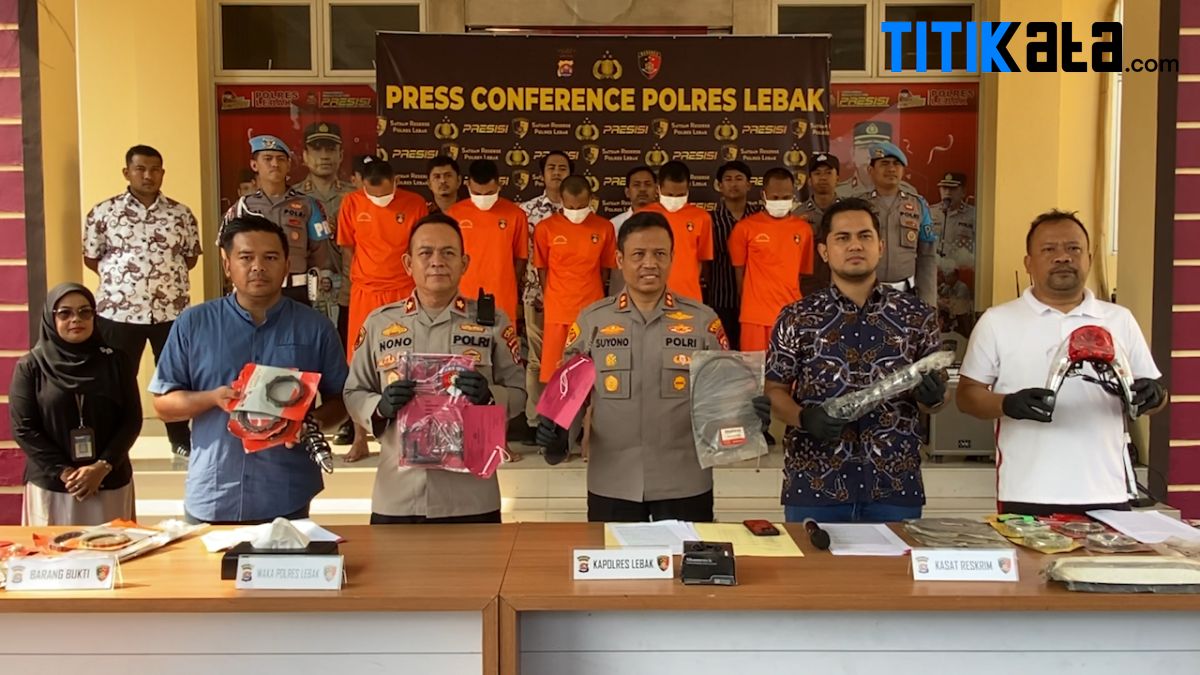 5 Pelaku Curanmor dan Sparepart Motor Diringkus Polres Lebak