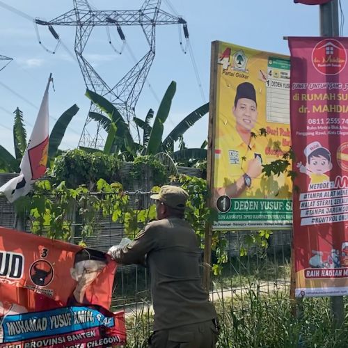 APK Liar di Kota Cilegon Kembali Ditertibkan Petugas