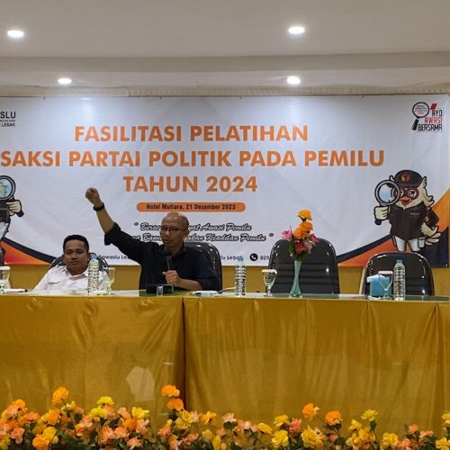 Saksi Parpol di Lebak Dibekali Pelatihan, Agar Paham Kerja Teknis di TPS