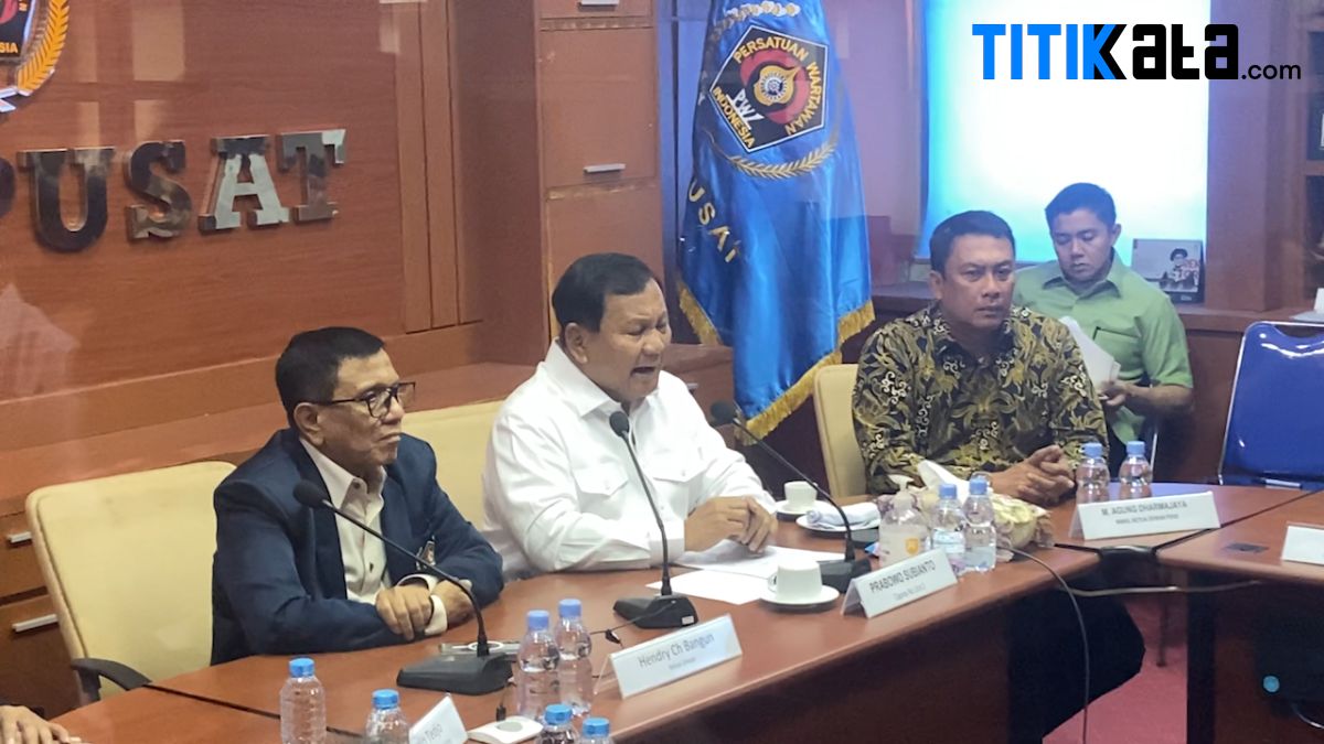 Kunjungi PWI Pusat, Prabowo Sampaikan Optimismenya Indonesia Jadi Negara Maju