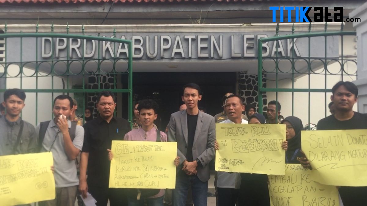Jurnalis Lebak Gelar Aksi Tolak Revisi UU Penyiaran