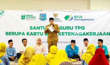 Bersinergi, Pemkot dan Baznas Tangsel Beri Bantuan BPJS Ketenagakerjaan untuk  500 Guru TPA/TPQ