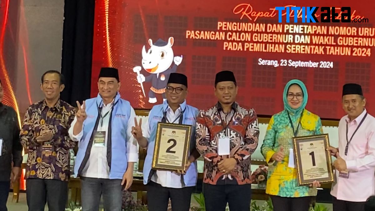 Nomor Urut Pilgub Banten: Airin-Ade 1 dan Andra-Dimyati 2