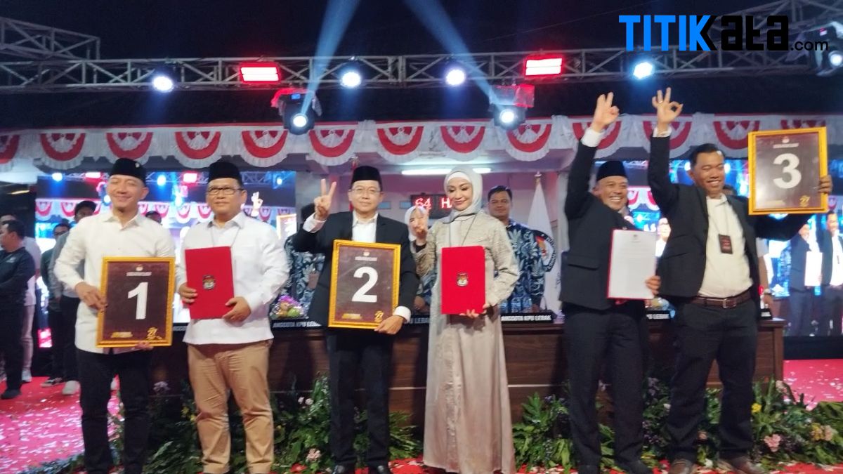 Nomor Urut Pilbup Lebak: Hasbi-Amir 1, Dede-Virnie 2, Sanuji-Dita 3