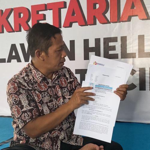 Diduga Langgar Kampanye, Paslon Walkot-Wawalkot Robinsar-Fajar Dilaporkan ke Bawaslu Kota Cilegon