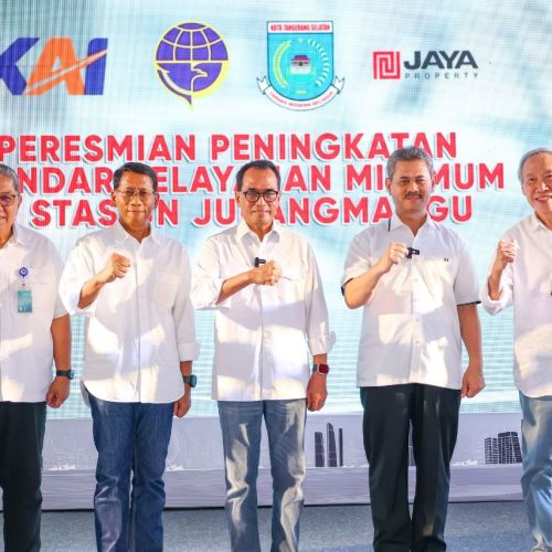 Pjs Wali Kota Tabrani Dampingi Menhub Resmikan Peningkatan Fasilitas Stasiun Jurang Mangu Tangsel