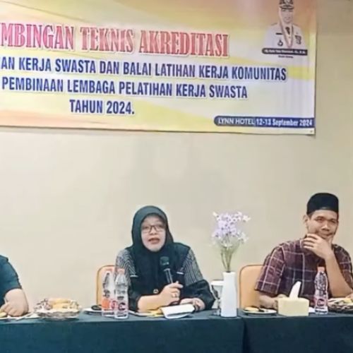 Disnakertrans Kabupaten Serang Gelar Bimtek Akreditasi LPK dan BLK