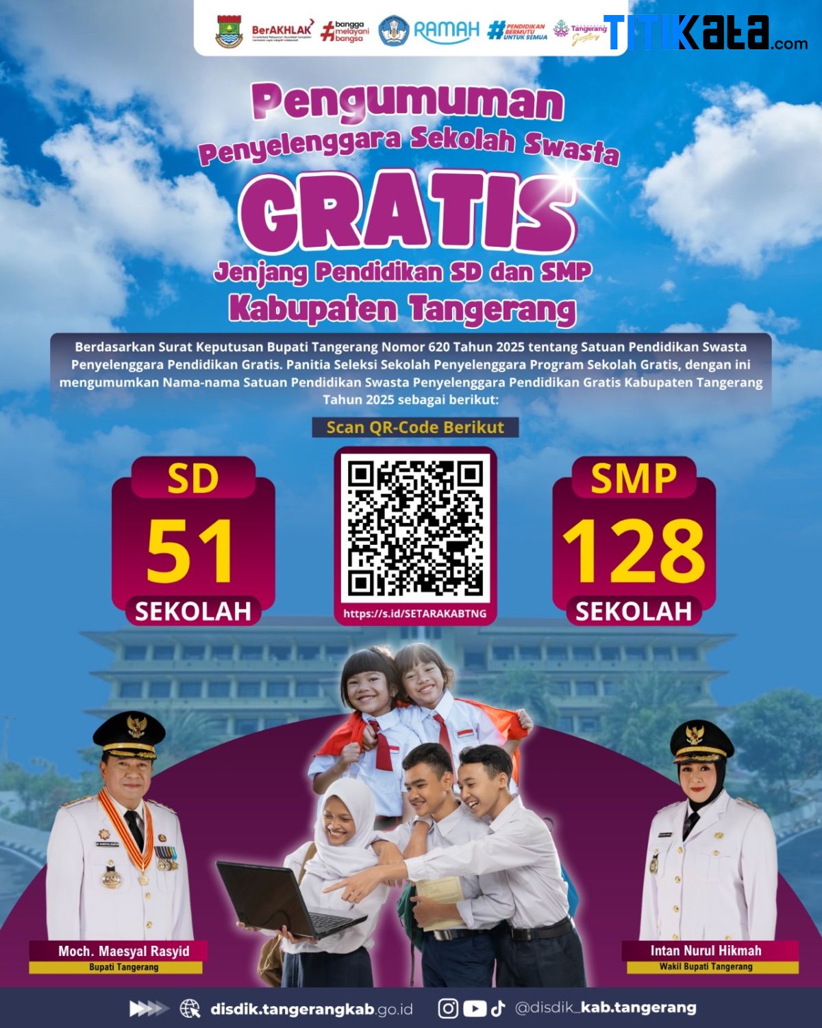 Ratusan Sekolah Swasta Gratis, Begini Antusias Warga Kabupaten Tangerang