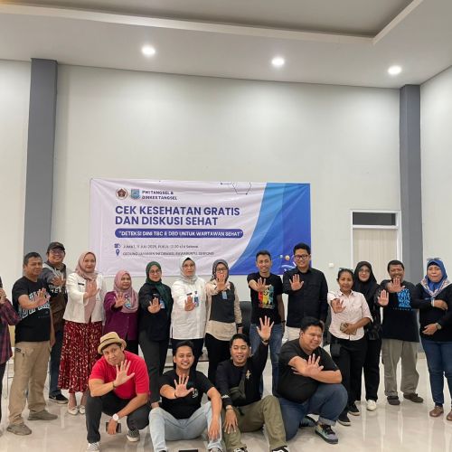 Peduli Kesehatan Wartawan, PWI Tangsel dan Dinkes Gelar Cek Kesehatan Gratis