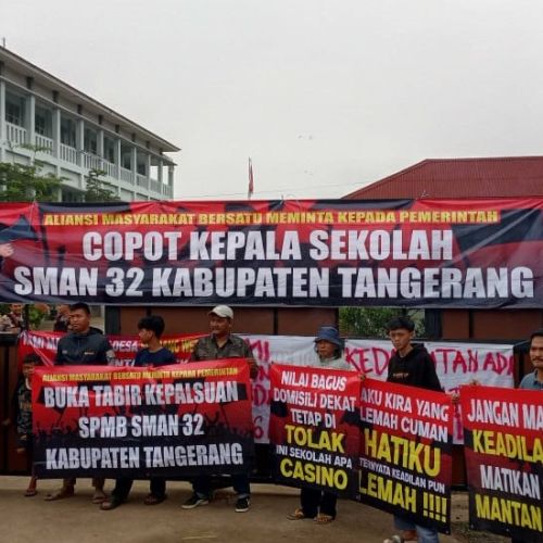 Protes SPMB Terus Berlanjut di SMAN 32 Kabupaten Tangerang