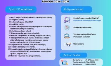 Seleksi Terbuka, Pemkab Serang Ajak Masyarakat Daftar Calon Pimpinan BAZNAS