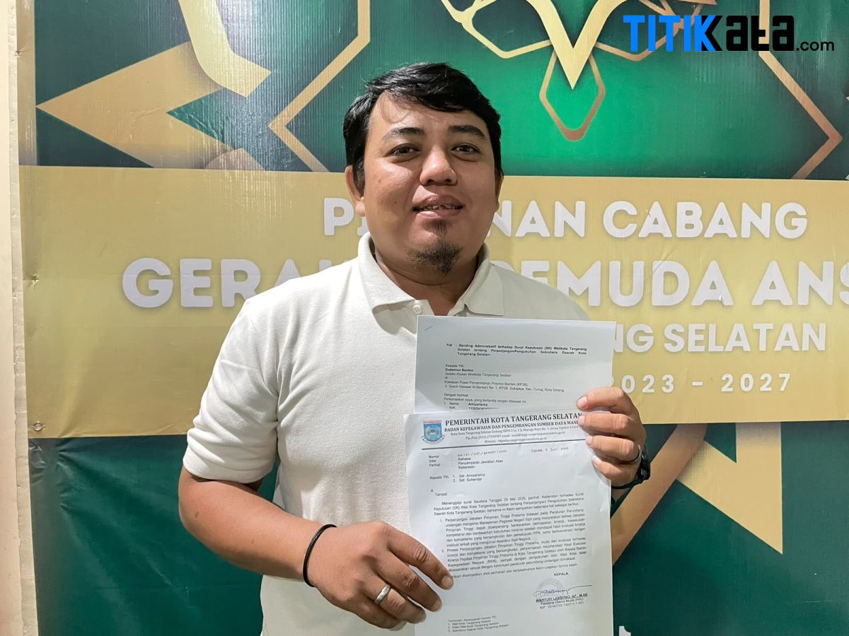 Polemik Sekda Tangsel Memanas, GP Ansor Kirim Surat ke Gubernur dan Siapkan Gugatan