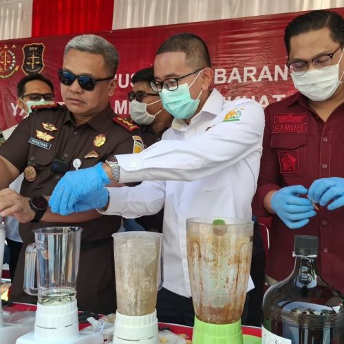 Dari Sabu hingga Senpi, Kejari Tangsel Musnahkan Barang Bukti 124 Perkara